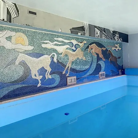 Nyaraló Le Bar De La Piscine Avec Piscine Sauna Et Jardin Dans Le Centre De Eu